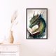 thumbnail image 2 of (K1852) lleno diamantes Retro ilustrado-Lectura dragón Animal serie diamante resina 40*60CM, 2 of 9