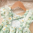thumbnail image 5 of CAUYDY Toddler Girl Dress Casual Summer Floral A-Line Fairy Sundress for Kids Girls Outfits Birthday Wedding Party 2T 3T 4T 5T (Sizes 3-4 Years,D1-Green), 5 of 9