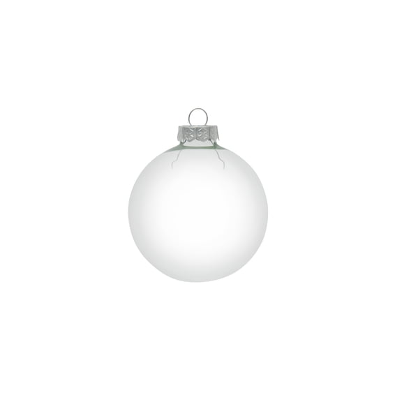Whitehurst Transparent Glass Christmas Ball Ornaments - 1.25" (30mm) - Clear - 40ct
