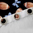 thumbnail image 4 of Erosebridal American Rugby Themed Blackout Curtains Set of 2 (52x84 Each),Princess Blue Bowtie Window Curtains For Kids Girls, 4 of 7