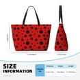thumbnail image 4 of Sigee Ladybug Pattern Print Extra Large Waterproof Beach Travel Bag with Zipper - Durable and Versatile for Vacation, Gym, and Daily Use, 4 of 7