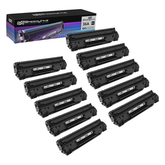 SPEEDYINKS Compatible Replacement for HP 36A Black Toner Cartridge for use in  LaserJet: M1522n MFP, M1522nf MFP, P1505 & P1505n (10-Pack)