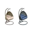 thumbnail image 2 of Island Gale® Luxury and Comfort, Indoor and Outdoor Swing Chairs, A Set of 2 Swing Chairs (1 Charcoal Chair 1 Latte Chair), 2 of 11