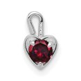 thumbnail image 1 of 14K White Gold July Synthetic Birthstone Heart Charm, 1 of 2