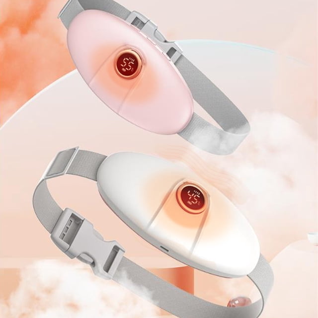 Fiudx Almohadilla Térmica Portátil, Tecnología de Calentamiento Rápido, 3 Niveles de Calor y 4 Modos de Masaje Vibratorio, Recargable para Aliviar El Dolor de Espalda, Tela Suave y Cómoda, Perfecta p