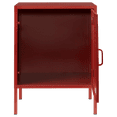 thumbnail image 4 of Bouclair Red Metal Locker Side Table, 4 of 10