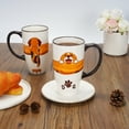 thumbnail image 2 of EPFamily 20 oz Large Cute Dog Coffee Mugs with Handle,Tall Ceramic Cup with Paw Print, Microwave Dishwasher Safe Gift for Pet Lovers, White & Brown, 2 of 11
