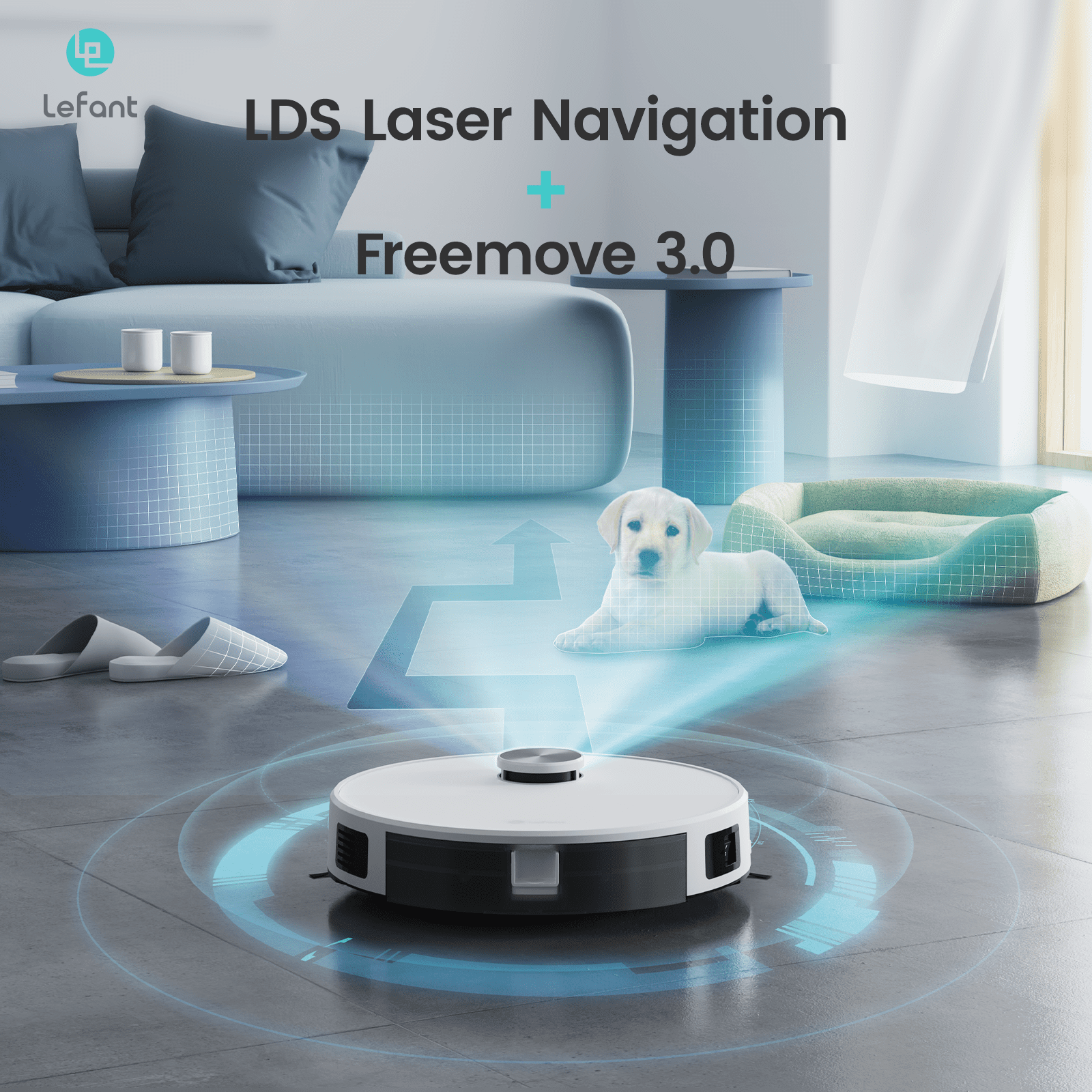 Lefant M1 Robot Vacuum Cleaner and Mop Combo, LIDAR Navigation with Alexa/APP Control, Ideal for Carpets Pet Hair