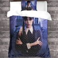 thumbnail image 3 of Wednesday Addams Housse de Couette - Ensemble de Literie en Microfibre avec Fermeture Éclair, Wednesday Addams Housse de Couette avec Taie d'Oreiller Simple, 3 of 5