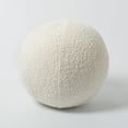 thumbnail image 3 of 9 inch Boucle Ball Throw Pillow Nordic Round Toss Pillow Detachable Sphere Shaped Decorative Pillow for Couch, Sofa, Bedroom (Cream, 9 inch), 3 of 7