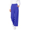 thumbnail image 5 of AHTJRT High Waist Palazzo Pants for Women Stretch Wide Leg Slack Pants with Pockets Flowy Formal Business Work Office Pants Blue XXXL, 5 of 6