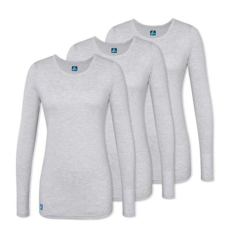 

Adar Underscrubs for Women 3 Pack - Long Sleeve Underscrub Comfort Tee