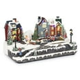 thumbnail image 4 of Alpine Corporation Animated Children Playing in Christmas Village Holiday Tabletop Decor with 26 Multicolor LED Lights and 5.9' Cord, 17" L x 11" W x 9" H, 4 of 12