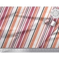 thumbnail image 2 of Soimoi Orange Cotton Voile Fabric Colorful Vertical Stripe Print Sewing Fabric Yard 42 Inch Wide, 2 of 3