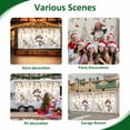 thumbnail image 5 of Fsddascl 7 x 16 Ft Christmas Garage Door Cover, Christmas Snowman Large Garage Door Banner, Xmas Elk Tree Snowflake Botanical Rustic Hanging Garage Mural Background for Indoor Outdoor Party Supplies, 5 of 9