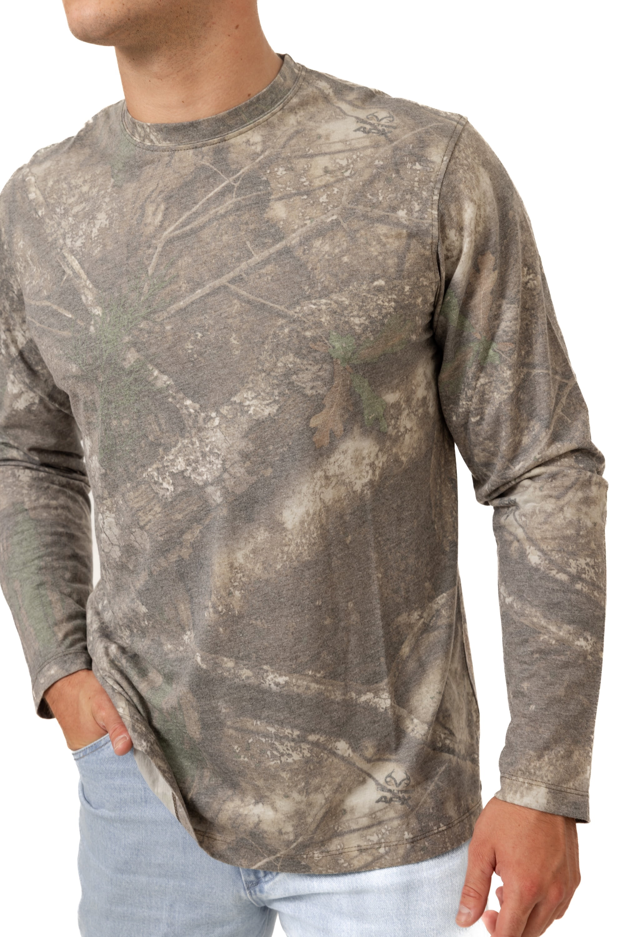 Realtree Men's Camo Long Sleeve Tri-Blend Shirt | Ultra-Soft Hunting Tee for Outdoors | Limited Edition