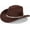 Brown-cowboy-hat, variant on Western Cowboy Hat for Men Women Classic Fedora Hat with Buckle Belt ,Black