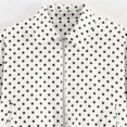 thumbnail image 6 of Women's Polka Dot Cropped Jacket Lightweight Zip Up Lapel Casual, 6 of 6