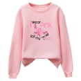 thumbnail image 5 of IROINNID Breast Cancer Sweatshirt for Women Breast Cancer Awareness Loose Long Sleeve Printed Ladies Short Sweatshirts Tops,Pink, 5 of 7
