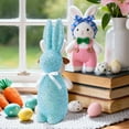 thumbnail image 4 of Glitter Bow Bunny Figurine Sparkle Rabbit Ornament Easter Bunny Decor for Table Desk Shelf Easter Ornaments, 4 of 4