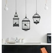 Decorative Hanging Birdcages Wall Decal Stickers