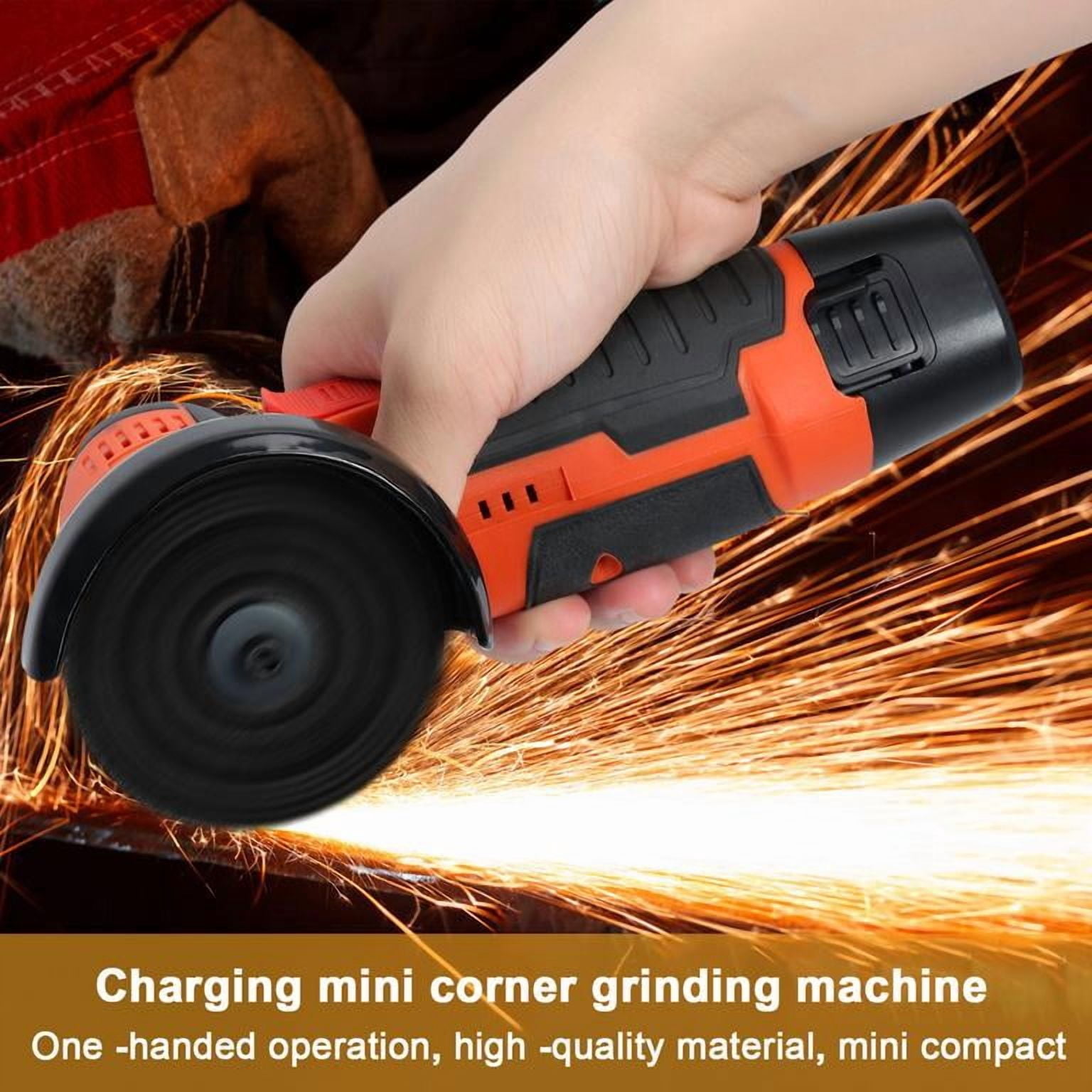 Cordless Angle Grinder 12V, Mini Handheld Grinder with 2 x 1500mAh Batteries, 19500 RPM Electric Cutter for Cutting Grinding Polishing