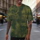 thumbnail image 1 of Ceisia Men's Casual Solid Color T-shirt High Elastic Loose Fit Short Sleeve Round Neck All Season Sport Tee Tops Army Green M Gifts, 1 of 6