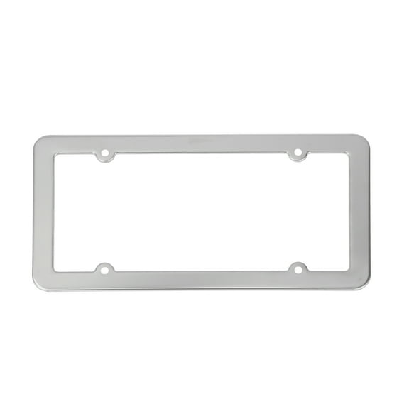 License Plate Frame Stainless Steel Car Front Rear License Plate Holder 4 Hole Silver Tone 1 Pc Round Hole Frame