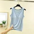 thumbnail image 2 of Seductiva Cami Tank Tops for Women Y2K Sleeveless Striped Spaghetti Strap Crop Tank Backless Slim Fit Aesthetic Going Out Tops Women with Chest Cushion Tank Summer Sleeveless Tops Womens Tops, 2 of 7