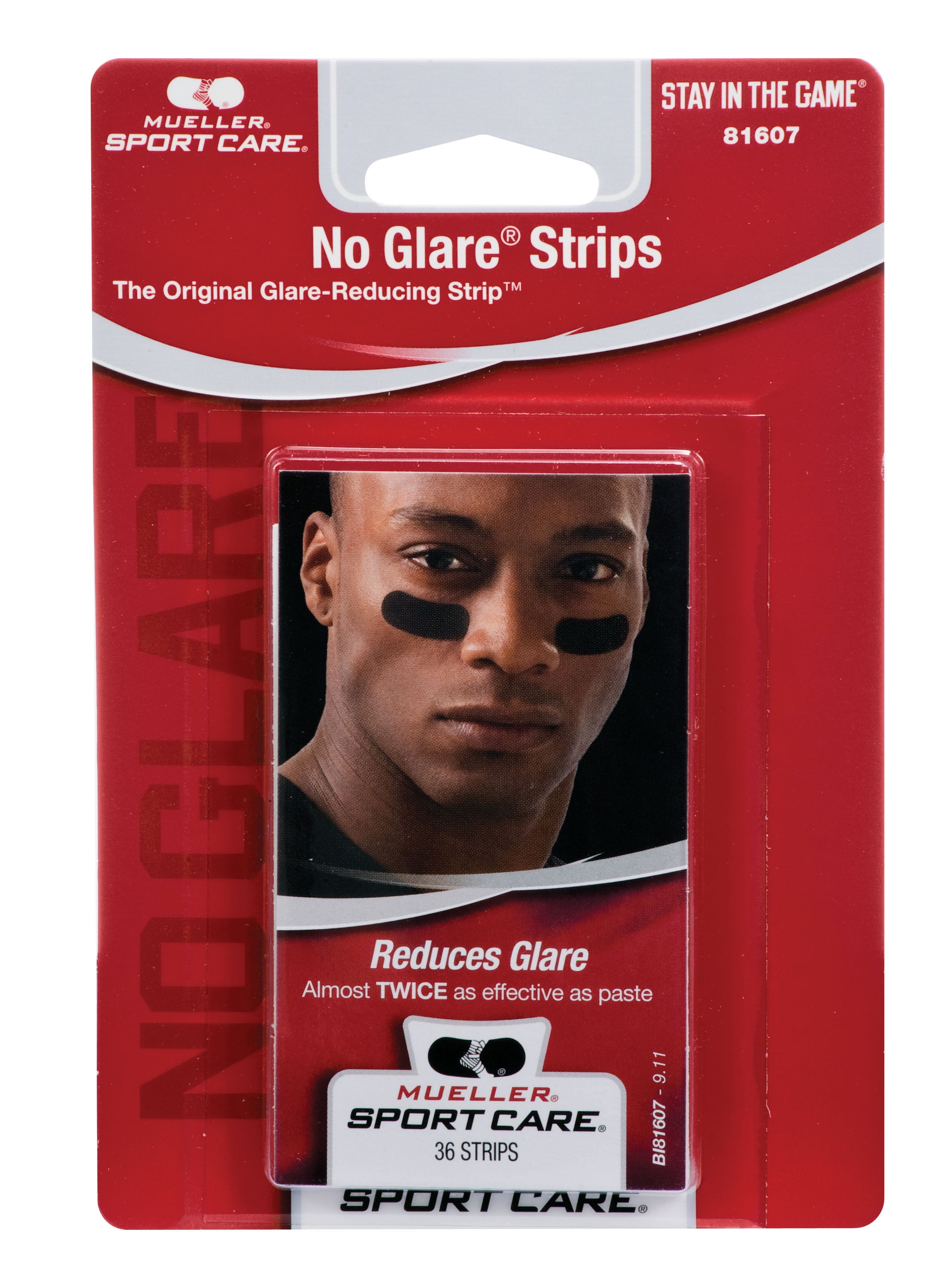 Mueller NoGlare Glare-Reducing Strips, Black, 24 Count - Walmart.com