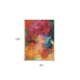 thumbnail image 3 of 8' X 11' Navy Blue Red and Orange Abstract Non Skid Area Rug, 3 of 5