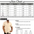 thumbnail image 4 of Basic Mens Short Sleeve Cotton Linen Shirt Button Up Turn Down Collar Casual Summer Beach Vacation Breathable Solid Shirt Light Blue 3XL, 4 of 6