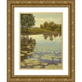 thumbnail image 1 of Adamov, Alexey 19x24 Gold Ornate Wood Framed with Double Matting Museum Art Print Titled - Water Lilies on the River V, 1 of 4