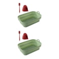 thumbnail image 2 of Injueey Cesta de freidora de aire de silicona, olla de forma cuadrada, freidora de aire plegable para Pizza, bandeja para hornear alimentos Type3 NO3, 2 of 6