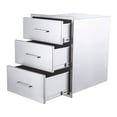 thumbnail image 3 of Qinaqin Stainless Steel Cajón para Outdoor Kitchen BBQ 18 Inch Undermount Suave Close Gabinete Organizador Resistente Rustproof 304 Triple (18in cm de Ancho X 24in Altura 18in de, 3 of 6