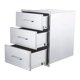 thumbnail image 2 of Stainless steel cajón para outdoor kitchen bbq-18 pulgada undermount soft-close gabinete organizer heavy-duty rustproof 304 steel triple cajón (18in w x 24in h x 18in d), 2 of 6