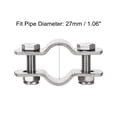 thumbnail image 3 of Uxcell 304 Stainless Steel Wall Mount Ceiling Mount Pipe Support for 27mm Pipe 2 Pack, 3 of 6