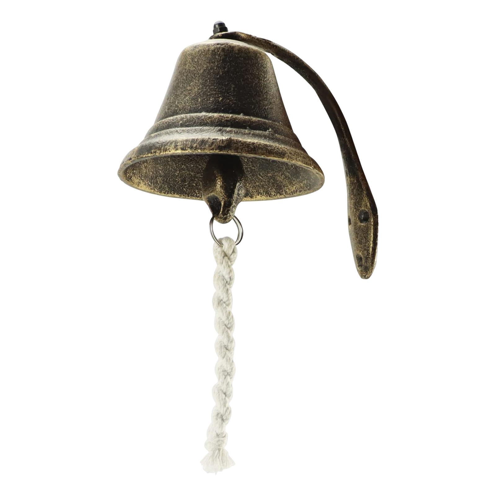 Cast Iron Door Bell Wall Mounted Retro Style Sturdy Iron Construction for Patio Shop Restaurant