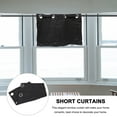 thumbnail image 2 of Pure Color Sun Proof Shade Screen Purdah Cortina cenefa corta para cocina Balcón Hogar 74x46cm (Negro), 2 of 6