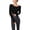 Black, variant on Long-sleeved Quick-drying Fitness Yoga Clothes Slim Sports Running Fitness Clothes With Chest Pad Elastic Tights Casual Shirt for Women