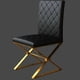 thumbnail image 3 of Golden Stainless Steel Frame Dining Chair Set Of 4 Leather Backrest Office Kitchen Bedroom Chairs Modern Dining Table And Stool My Lux Decor Round, 3 of 10
