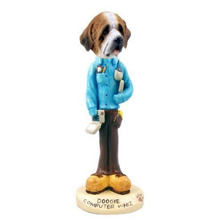 - DOOG3114 Saint Bernard w/Rough Coat Computer Whiz Doogie Collectable Figurine