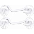 thumbnail image 1 of "(Vit) Stalldörrlås, 2-pack 4'' Stalldörrspärr, Kraftig Solid Förtjockad Rostfri Stålgrindlås, Öka Säkerheten och Integriteten. Kabinkrok", 1 of 5