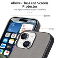 thumbnail image 2 of Designed for iPhone 14 Classic Case, Slim Leather Luxury Business PU Non-Slip Texture Grip Shockproof Bumper Protective Phone Cover Men Women For iPhone 14,Gray, 2 of 8