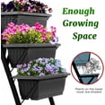 thumbnail image 6 of 4FT Vertical Raised Garden Bed, 5 Tiers Elevated Planter Box for Herbs Vegetables Flowers, Graden Vertical Planter with Drainage System for Patio Balcony Garden Outdoor Indoor Plants (Black), 6 of 9