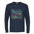 thumbnail image 2 of Wild Bobby, God Grant Me Serenity Courage and Wisdom Prayer Faith, Inspirational/Christian, Men Long Sleeve Shirt, Vintage Heather Navy, Large, 2 of 3