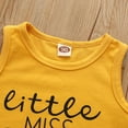 thumbnail image 6 of Mercatoo Baby Girl Overalls 2PC Clothes Set Toddler Baby Girls Sleeveless Letter Vest Tops+Sunflower Printed Shorts Outfits, 6 of 9