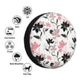 thumbnail image 4 of Salouo Lilies Flowers Print Spare Tire Cover 14-17 inch Spare Tire Protector Universal Tough Tire Wheel Cover for Trailer SUV and Truck-14 inch, 4 of 6