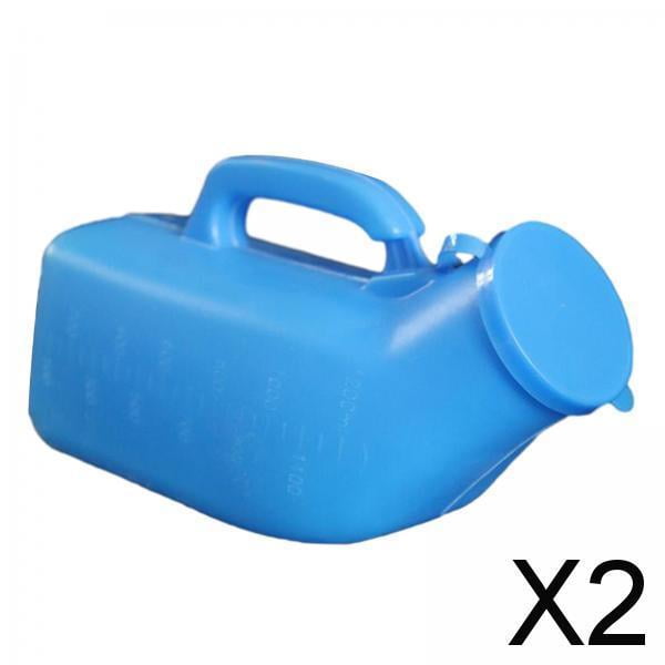 2x Botella para Orina Masculina, Orinal para Hombres, Contenedor Urinario Portátil, Botella para Orina para Orinal Masculino, para Exteriores, Viajes, 2 piezas