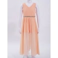 thumbnail image 4 of Alvivi Kids Flower Girls Wedding Bridesmaid Chiffon Formal Long Dress Romper Maxi Split Dresses, 4 of 7